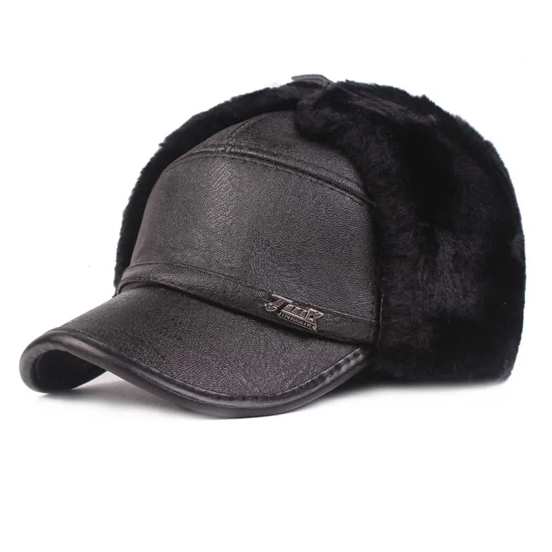 Зимние мужские Роскошные зимние меховые шапки-бомберы, теплые мягкие качественные кожаные уличные шапки для альпинизма и приключений, защищающие уши от холода, LF01