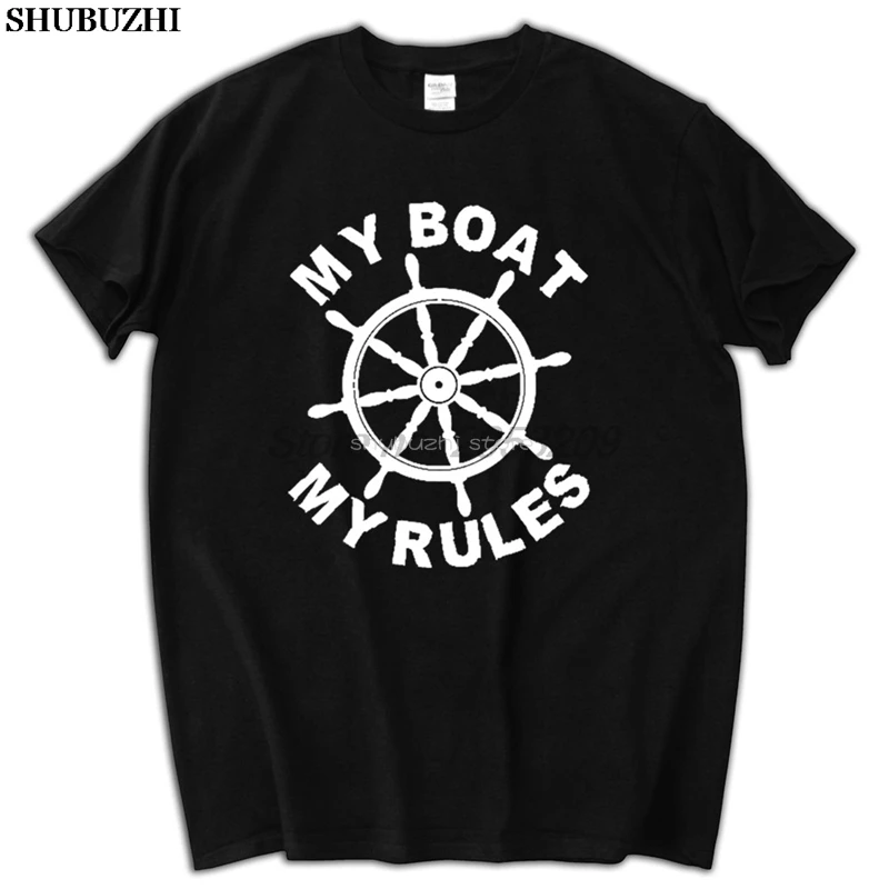 Футболка унисекс с надписью MY BOAT-MY RULES-Funny Captain Skipper Boating Yacht Gift 100% хлопковая sbz5279 |