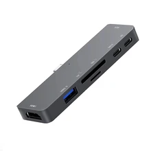 7 in 1 USB C Hub Type C to Hdmi Adapter Sd Tf Card Reader 3 5mm Headphone Jack Pd Fast Charging for iPad Pro 2018 2020