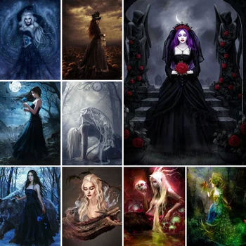 

40/50/60/70 diamond painting 5D Full Square embroidery mosaic Cross Stitch Character woman DIY Christmas home Decoration gift