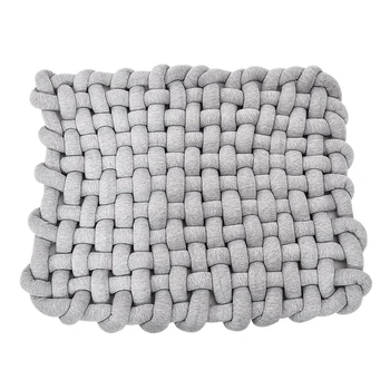 

Space Knot Baby Sleeping Mat,Soft Cotton Square Nursery Rug,Nursery Room Decor for Infant Toddler and Children,Grey