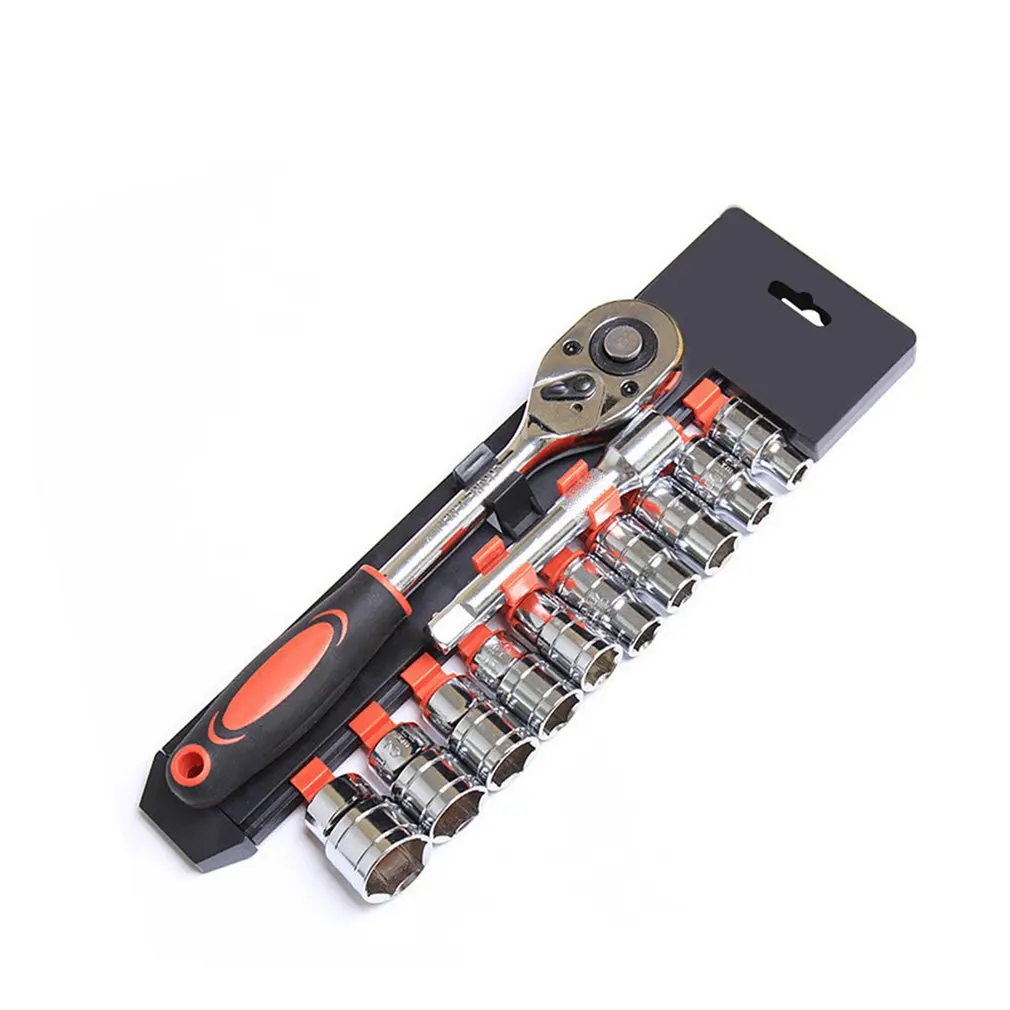 

12PCS 1/4-Inch Socket Wrench Set Drive Ratchet Wrench Spanner For Bicycle Motorcycle Car Repairing Tool Set Common Socket