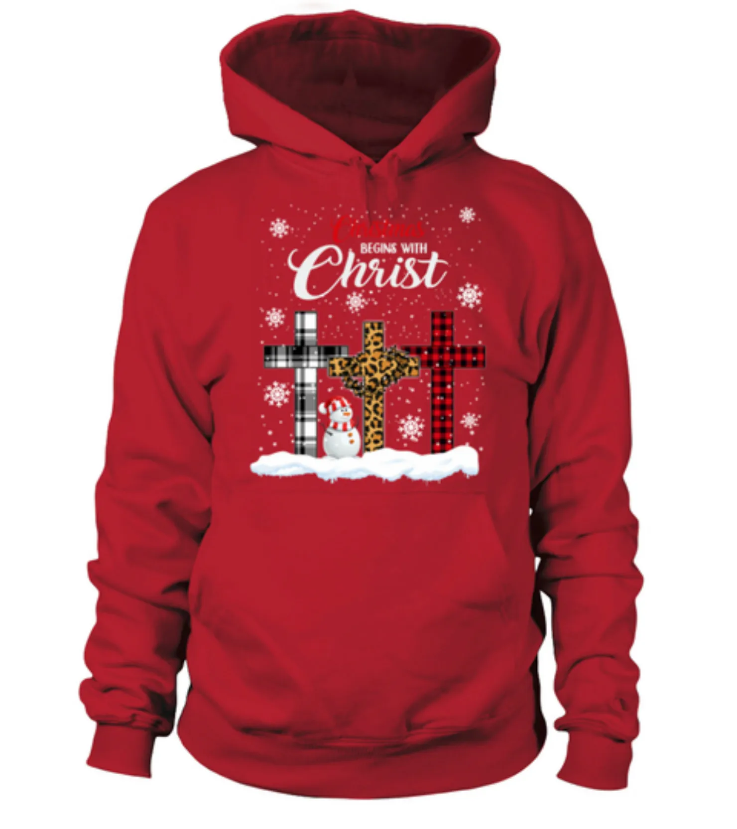 Christmas Begins with Christ Unisex Hoodie Christian Christmas Gift