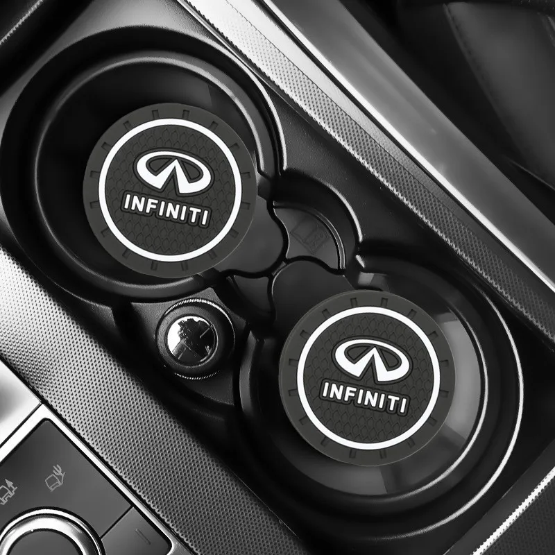 2 шт. Авто слот для стакана воды нескользящий коврик аксессуары Infiniti FX35 Q50 Q30 ESQ QX50
