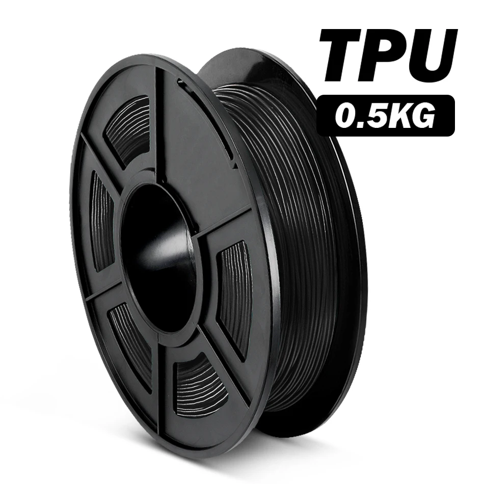 recycled plastic 3d printer filament SUNLU TPU Filament Flexible 0.5KG/roll Non-toxic Material For 3D Printer 1.75mm Flexible TPU Consumable High Toughness polystyrene 3d printing 3D Printing Materials