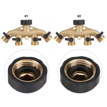 

Pipe Ball Valve 3/4 Inch Brass 4 Way Hose Pipe Splitter Nozzle Switcher Tap Connectors for Garden Irrigation Hose Pipe Splitter