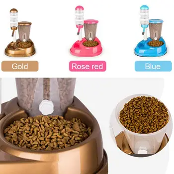 

2 In 1 Pet Cat Dog 500ml High Quality Automatic Feeder with Large Capacity Water Fountain Bottle for Rabbit Pet Cat Dog