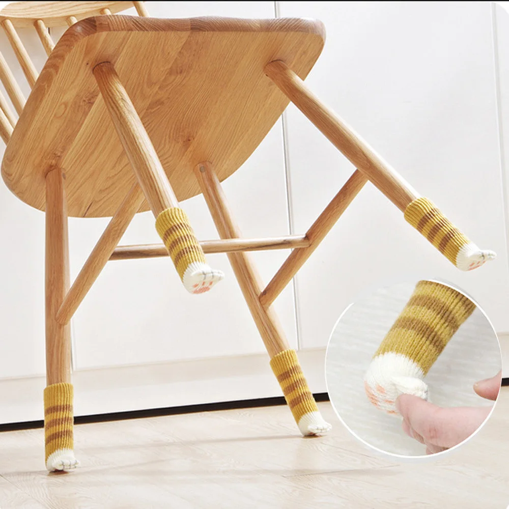 

Table Chair Leg Cover Lovely 4Pcs Chair Leg Table Foot Sock Floor Protectors Kint Doorknob Cover Home Decor Table Foot Cover