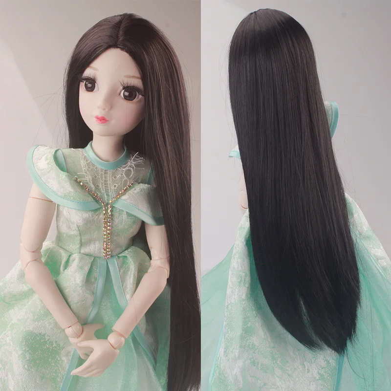 Красивый парик для квадрокоптера с дистанционным управлением 60 см 1/3 BJD кукла Vairous цвета длинный парик Прямые вьющиеся волосы палитра теней для век для глаз игрушки для подарок для девочек AT78 - Цвет: only wig E