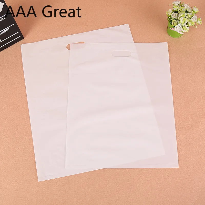 AAA Great 100 шт/партия прозрачные сумки пакет для супермаркетов пластиковые пакеты с ручками упаковки еды свадебные пакеты для подарков Новые