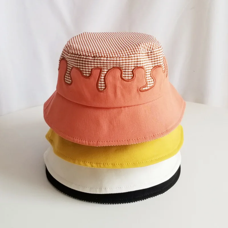 

Spring Children Sun Hat Pure Cotton Parent And Child Lettered Bucket Hat Sun Hat Baby Summer Sun-resistant Hat Fashion Bucket Ha