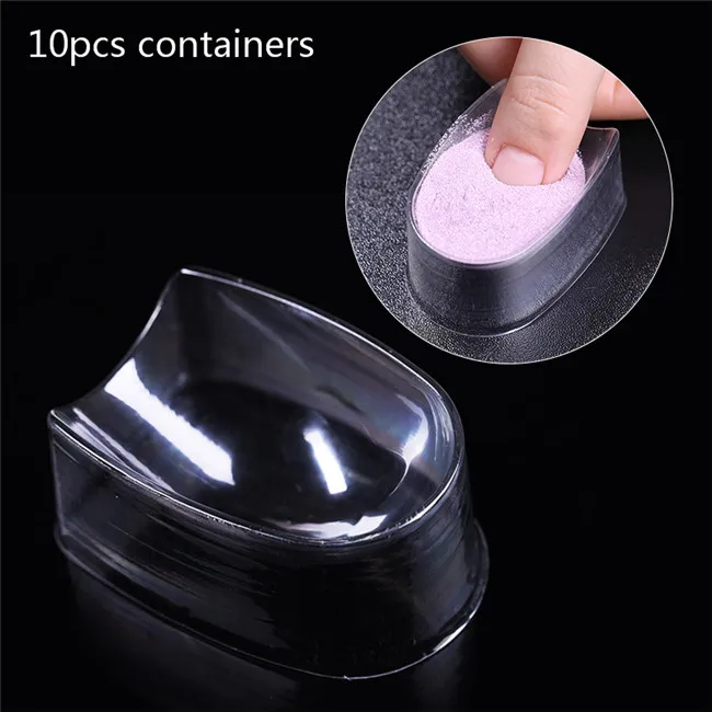 10pcs container Ur Sugar косметика парфюмерия диспенсер 5 мл флуоресцентный 3 в 1 Dip порошок для ногтей акриловая пудра резьба расширение строитель для художественного оформления ногтей, естественной сухости - Цвет: 10pcs container