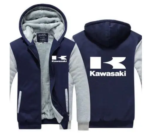 5 цветов,, зимняя Толстовка для мотогонок, свитер для Kawasaki, куртка для внедорожника, мужское повседневное пальто, пуловер, шерстяная куртка с подкладкой X - Цвет: 6