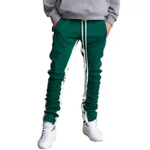 Мужские штаны высокого качества, спортивные штаны с боковой полосой, мужские брюки, модные повседневные штаны для бега, мужские брюки, облегающие брюки d90723