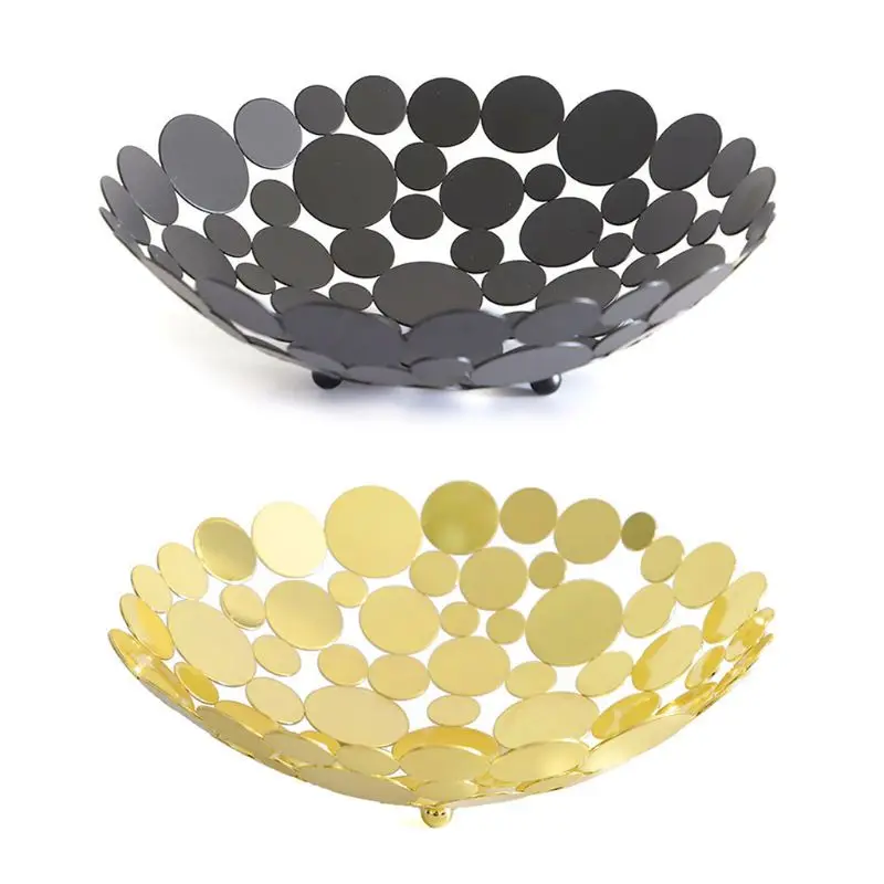 

Fruit Basket Metal Creative Countertop Bowl Decorative Table Centerpiece Holder for Fruit Vegetable Bread Candy and Other Househ