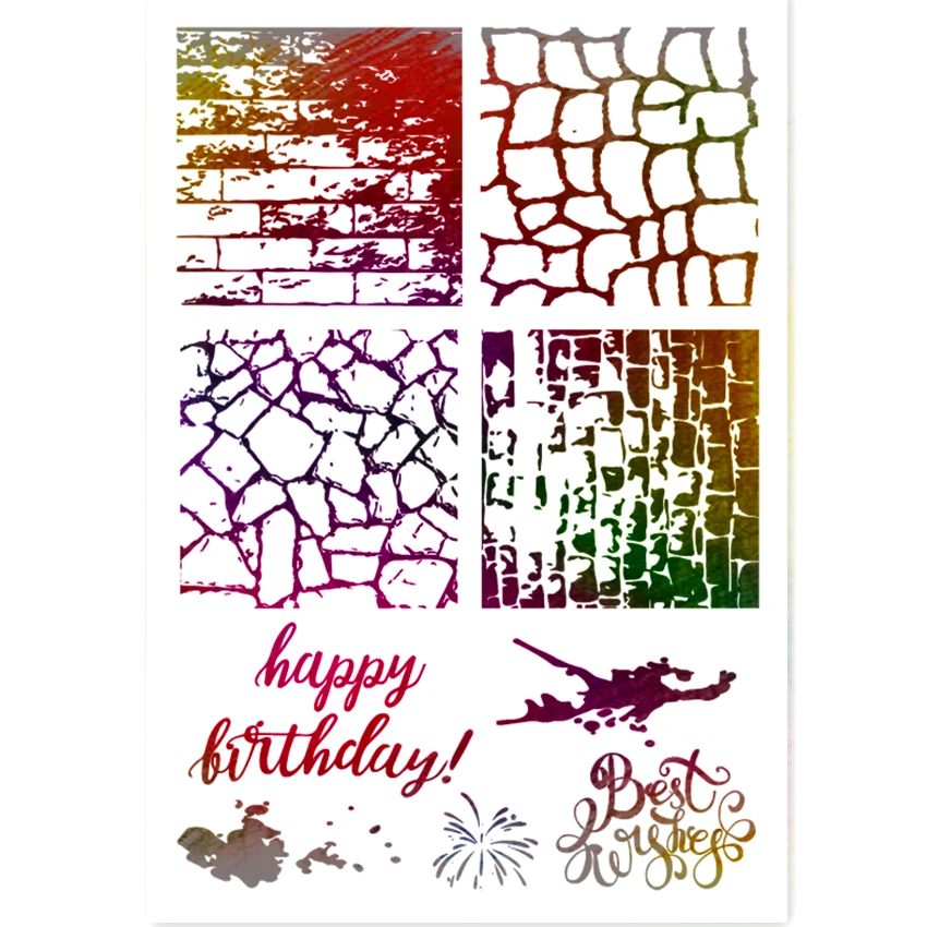 

PANFELOU 11*16 Brick crack Transparent Clear Silicone Stamp/Seal for DIY scrapbooking/photo album Decorative clear stamp sheets