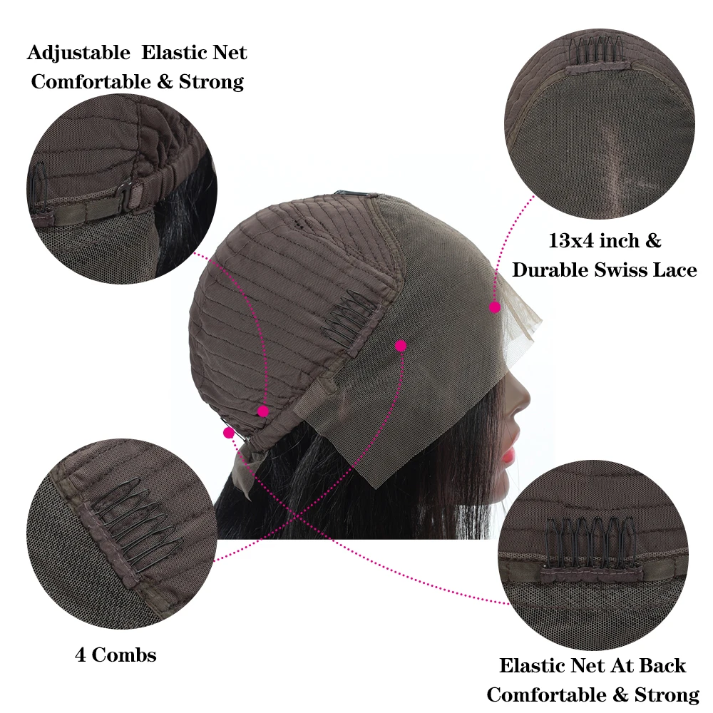 Moxika перуанские прямые человеческие волосы боб парик для черных женщин Кружева Фронтальная волосы remy парики 13*4 средняя часть предварительно сорванные