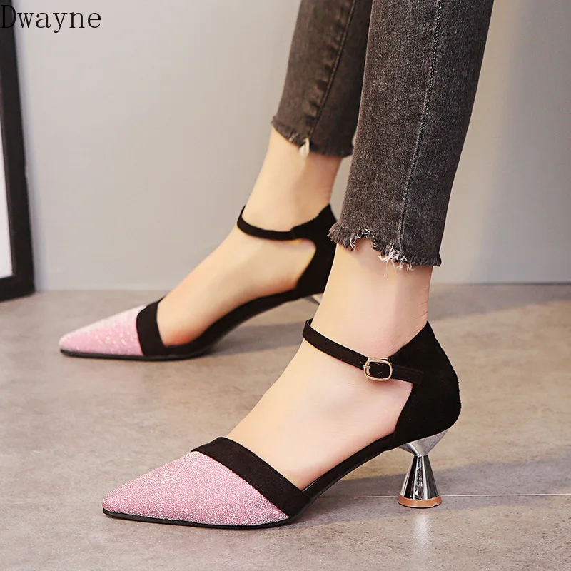 

Fashion Wild Color Matching Single Shoes Concise Elegant Womens Shoes 2020 Spring New Temperament High Heels Dress Banquet Pumps