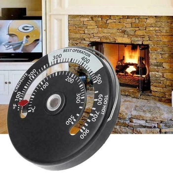 

Wood Burner Stove Pipe Fireplace Heat Thermometer Temperature Gauge Stove Pipe Thermometer Accessories