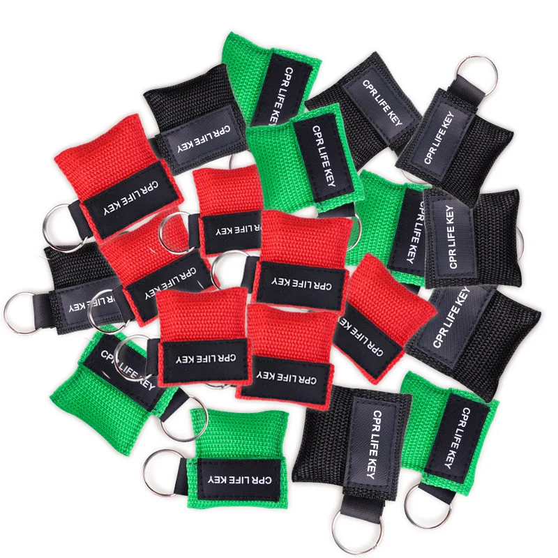 CPR Resuscitation Mask With Keychain Emergency Rescue Face Shield First Aid Breath Mask For Health Care Tools 20/50 PCS face mask
