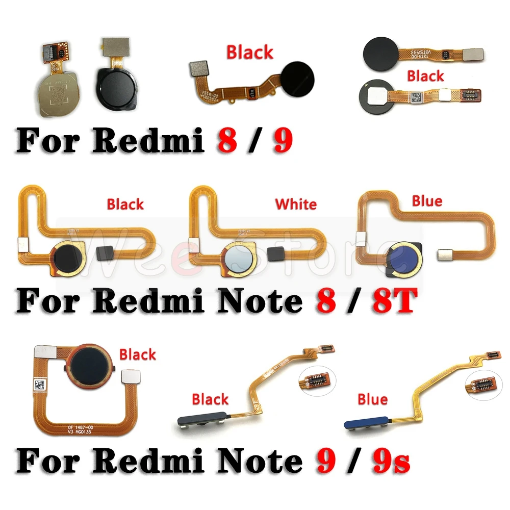 Задняя Кнопка Датчик отпечатков пальцев гибкий кабель для Xiaomi Redmi Note 8 8T 9 9s 9T K20 Pro