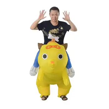 

Cartoon Little Yellow Dog Inflating Clothes Costume Novelty Funny Toy