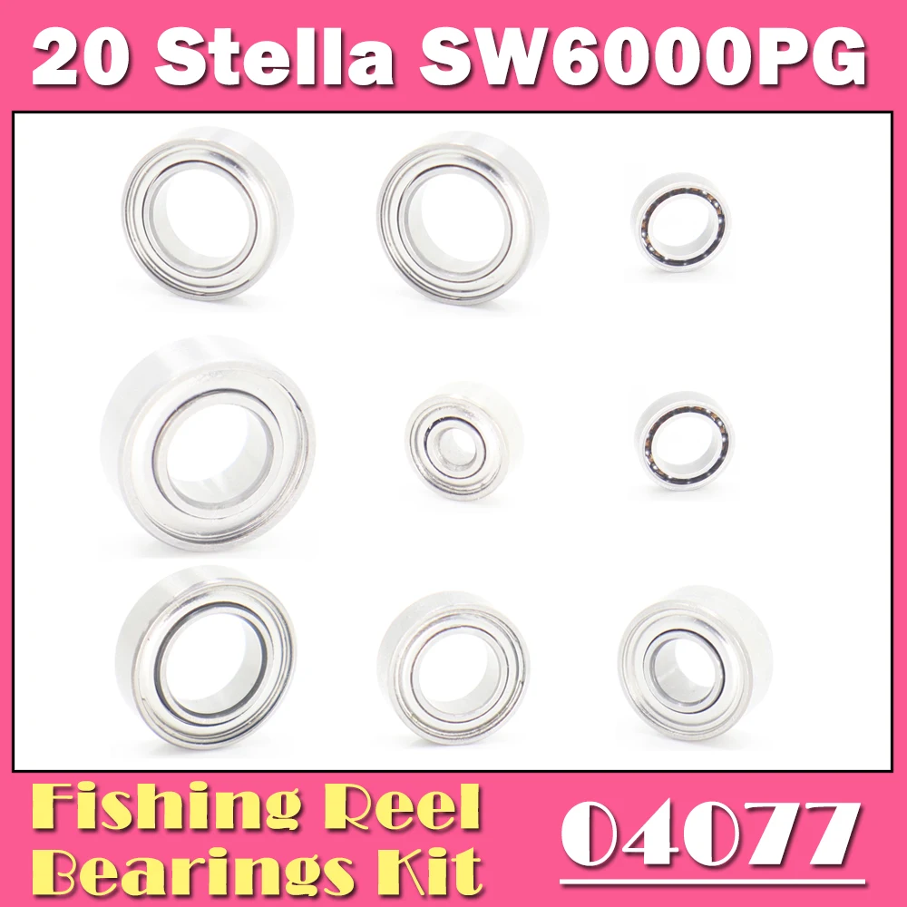 

Fishing Reel Stainless Steel Ball Bearings Kit For Shimano 20 Stella SW 6000PG 6000HG 04077 04078 Spinning Reels Bearing Kits