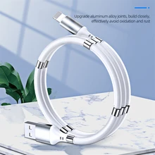 NTSPACE Self Winding USB Magnetic Cable Micro USB Type C Magic Fast Magnet Charger Type-C Date Cord Charging Cable For iPhone 11