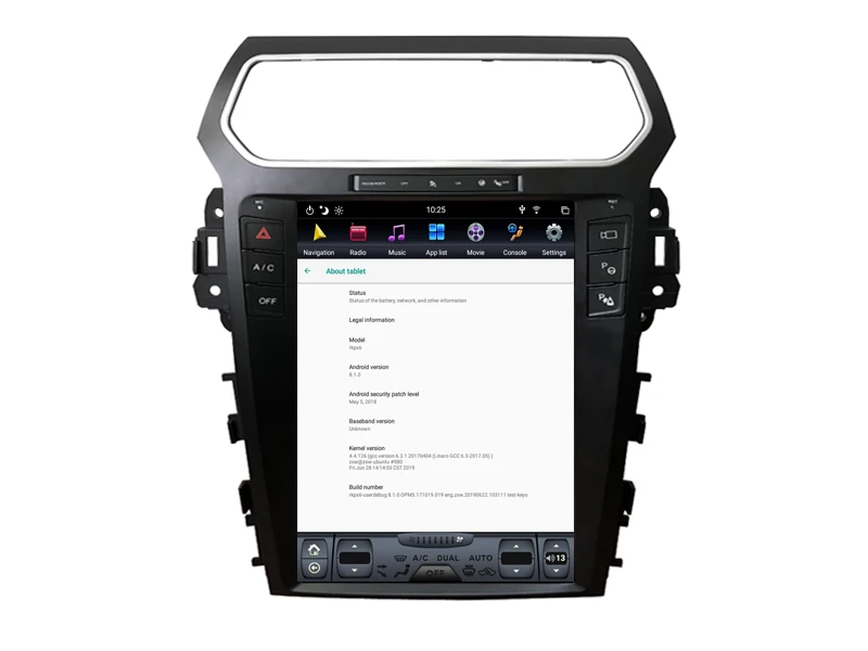 Автомобильный радио-плеер с вертикальным экраном для FORD EXPLORER Sync3 gps навигация tesla головное устройство Android 8,1 Автомобильный мультимедийный