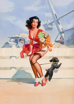 

Character oil paint painting by numbers sexy woman and dog acrylic paint colorings pictures by numbers wall decoration