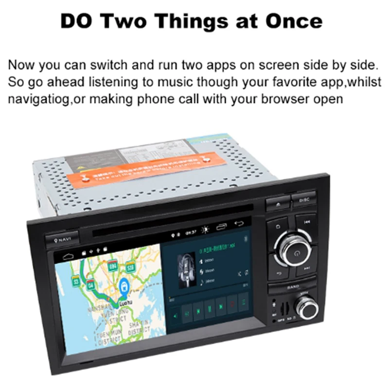 Best Car Multimedia DVD 2Din Android 9.0 Autoradio for Audi A4 B6 B7 S4 B7 B6 RS42002-2008 RS4 B7 SEAT Exeo 2008-2012 GPS Navigation 1