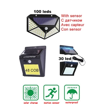 

Waterproof LEDs Solar Light Solar Panels Power PIR Motion Sensor Light Garden Outdoor Pathway Sense Solar Lamp Wall Light indoor