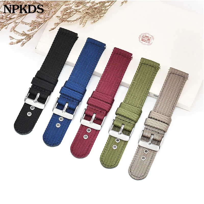 

Wrist Watch Band Nylon Straps Watchband Belt for Men Women Watch Accessories 18mm 20mm 22mm 24mm Breathable Quick Release