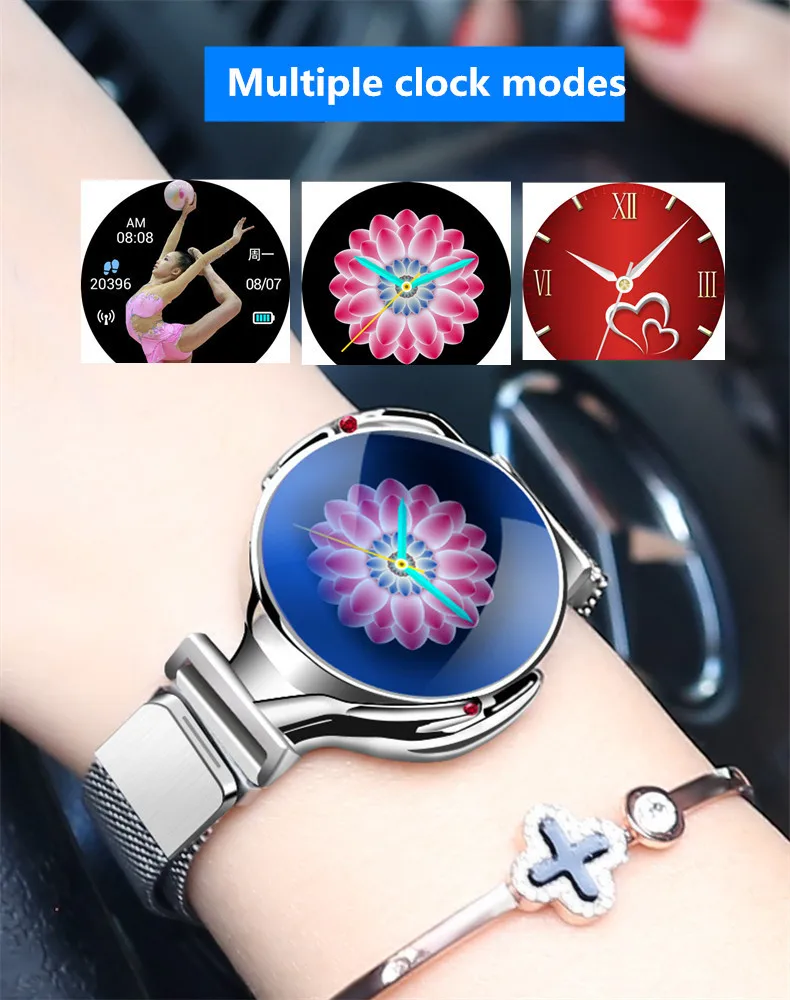 Женские умные часы, водонепроницаемые, bluetooth, браслет, спортивный, сердечный ритм, кровяное давление, умные часы, женское приложение, фитнес-трекер, браслет