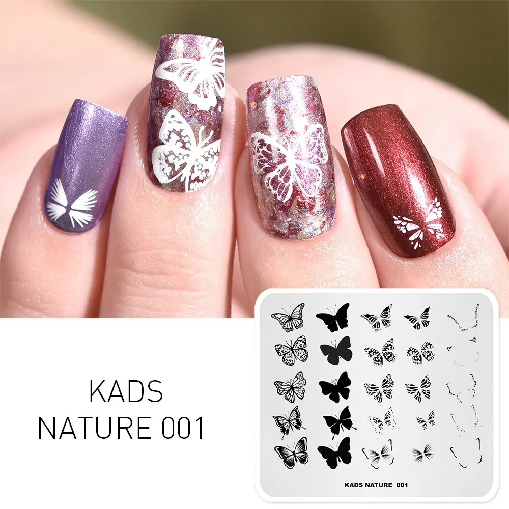 KADS стемпинг геометрия 005 3D геометрическая форма для ногтей пластины для стемпинга штамп для стемпинга стемпинг для ногтей штамп для ногтей трафареты для ногтей штамповка для маникюра дизайн ногтей для стемпинга - Цвет: Nature 011