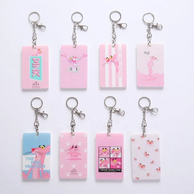 

Card Holder Creative Cartoon Students Meal Card Holder Portable Bank IC Bus Card Bag Strap Keychain Storage Cover