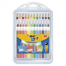 Подарочный набор для детского творчества BIC Kids 36 предметов(цветные карандаши, фломастеры и мелки