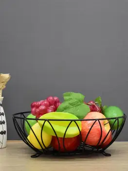 

Fruit Storage Basket Kitchen Draining Basket Iron Snack Storage Basket Desktop Display Tray Tools For Vegetable Organizer Gadget