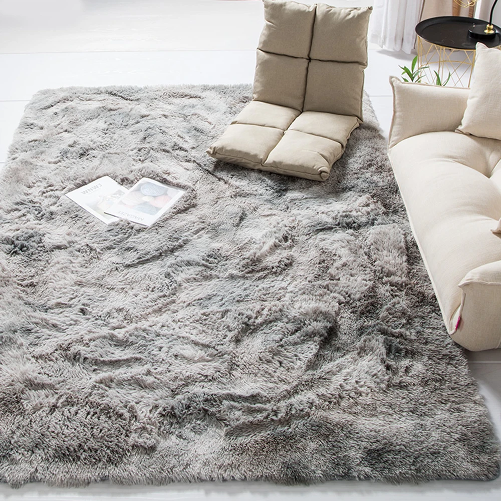 Ombre Light Gray Мягкий Пушистый Плюшевый большой 3 см ворсистая зона ковер для гостиной Спальня диван Обеденная коврик, напольный ковер для дома декоративные коврики D20 - Цвет: Ombre Light Gray