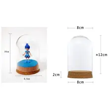 8x12 и 6,5x10 см настольная стеклянная купольная крышка тенты щит Клош колокольчик банка пейзаж террариумы с деревянная пробка, сухая ваза для цветов