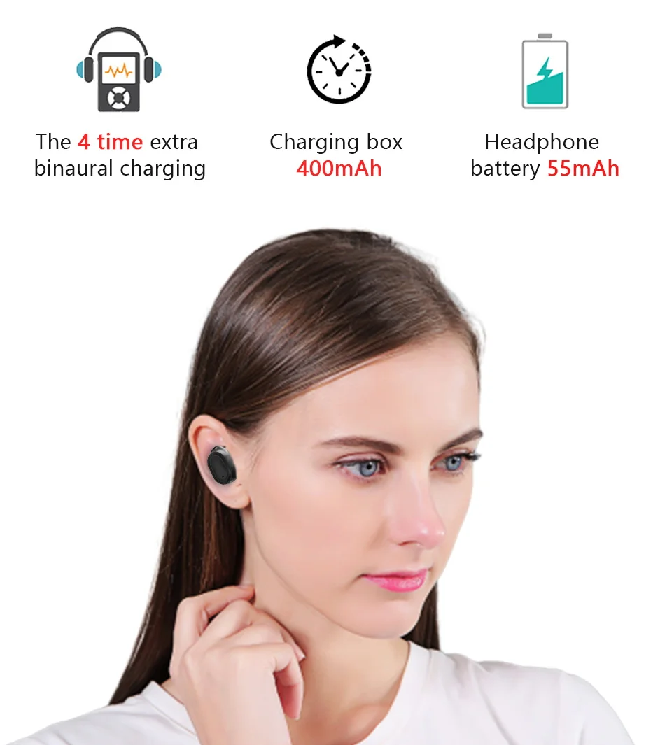 Chiclits Air2 TWS Bluetooth 5,0 наушники-вкладыши Спортивные Беспроводные наушники 6D стерео наушники мини в ухо двойной микрофон с зарядной коробкой
