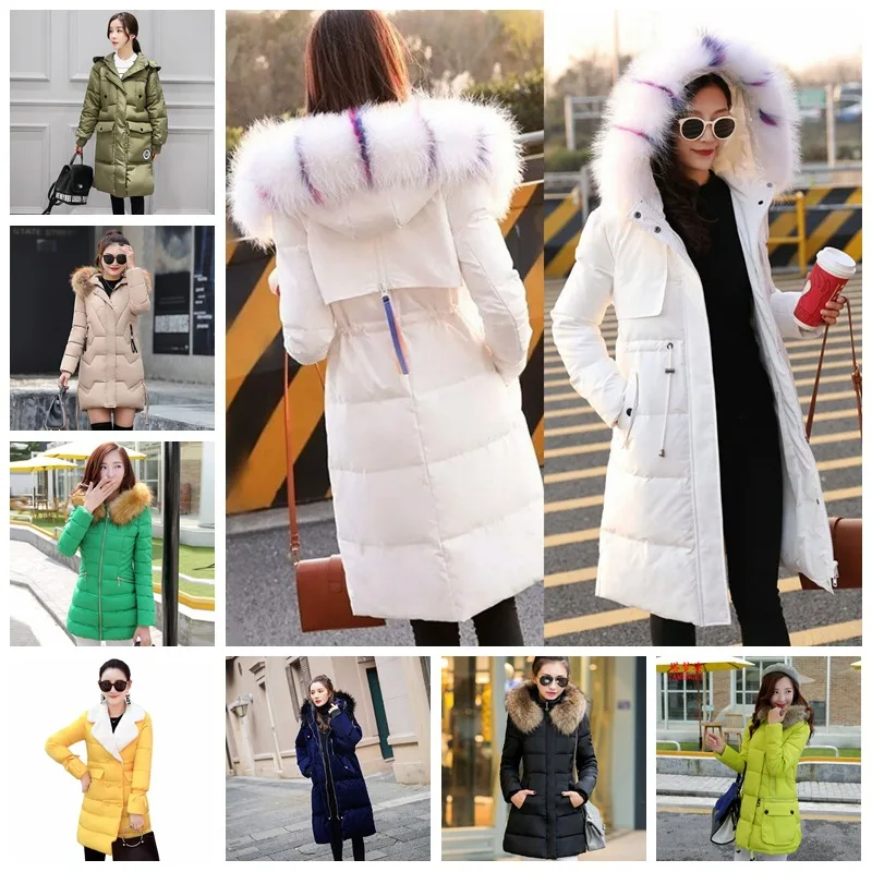 

2019 Winter New Style down Feather Cotton-padded Clothes Women's Korean-style down Coat Mid-length down Jacket Cotton-padded Clo