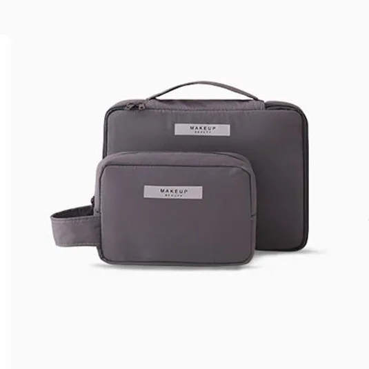 Gray Set Женская модная косметичка для туалетных принадлежностей, косметичка для девушек, косметичка, косметичка, органайзер для путешествий, на молнии, моющаяся Сумочка, новинка - Цвет: Gray Set