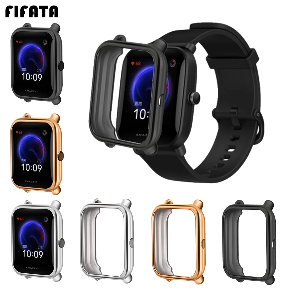 

FIFATA Case Cover For Xiaomi Huami Amazfit GTS 2 Mini / Bip U/S/Pro Smart Watch Protective Frame Full Coverage Plating TPU Shell