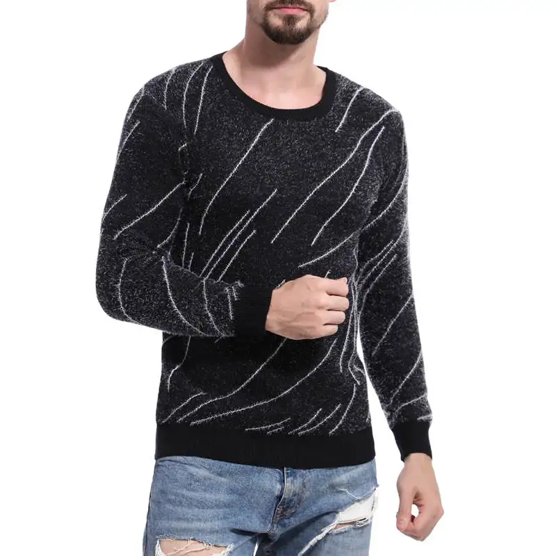 DIHOPE Cashmere Wool Sweaters 2019 Autumn Winter Slim Fit Pullovers Men Argyle Pattern V Neck Pull 5