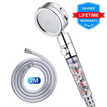 

GAVAER Shower Head With Hose 360 ° Rotation SPA Nozzle Anion Filter Shower Bath Shower 4 Modes High Pressure Water Saving