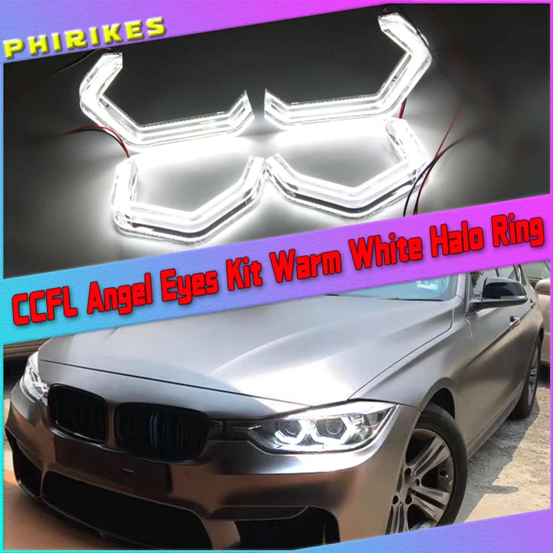 

LED Angel Eyes M4 Style Iconic For BMW 2 3 4 Series F30 F31 F32 F34 E90 E60 F10 F80 F82 F83 Xenon/Halogen Lens Headlight DTM DRL
