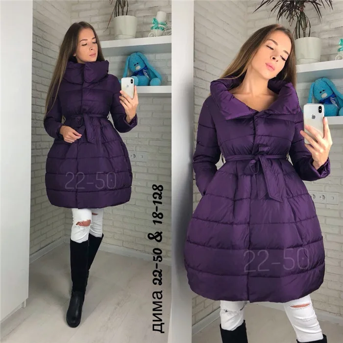 Весеннее Новое Стильное Пышное хлопковое пальто AliExpress EBay