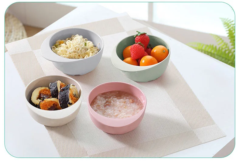 Бамбуковая ткань экологически чистая детская рисовая чаша для здоровья детей твердая пищевая чаша креативная детская миска для еды Customiz