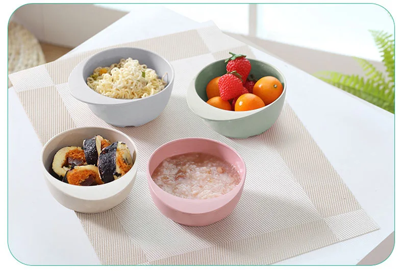 Bamboo Fabric Environmentally Friendly Children Rice Bowl Kids Health Solid Food Bowl Creative Baby Nursery Eating Bowl Customiz